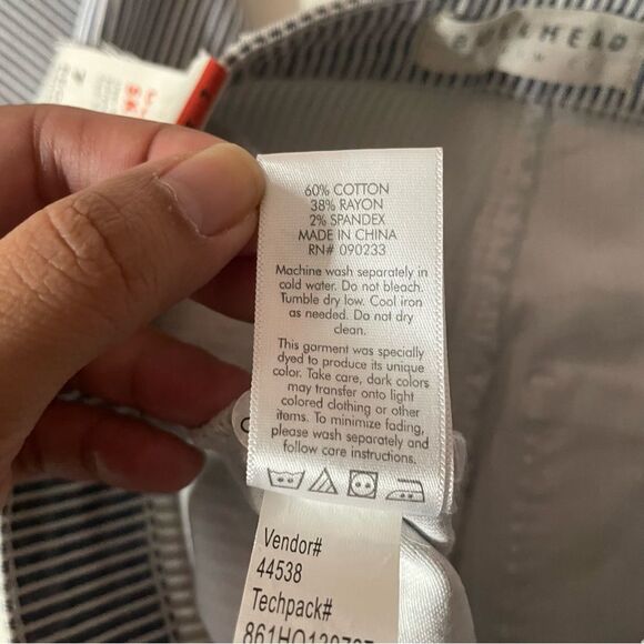 PacSun BullHead Uber High Rise Skinniest Blue & Cream Striped Jeans Sz 7 EUC - Picture 5 of 15